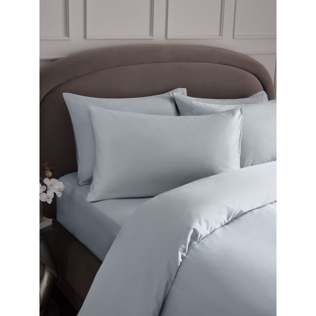 Taie en satin collection luxe, lot de 2 argent, NEXT