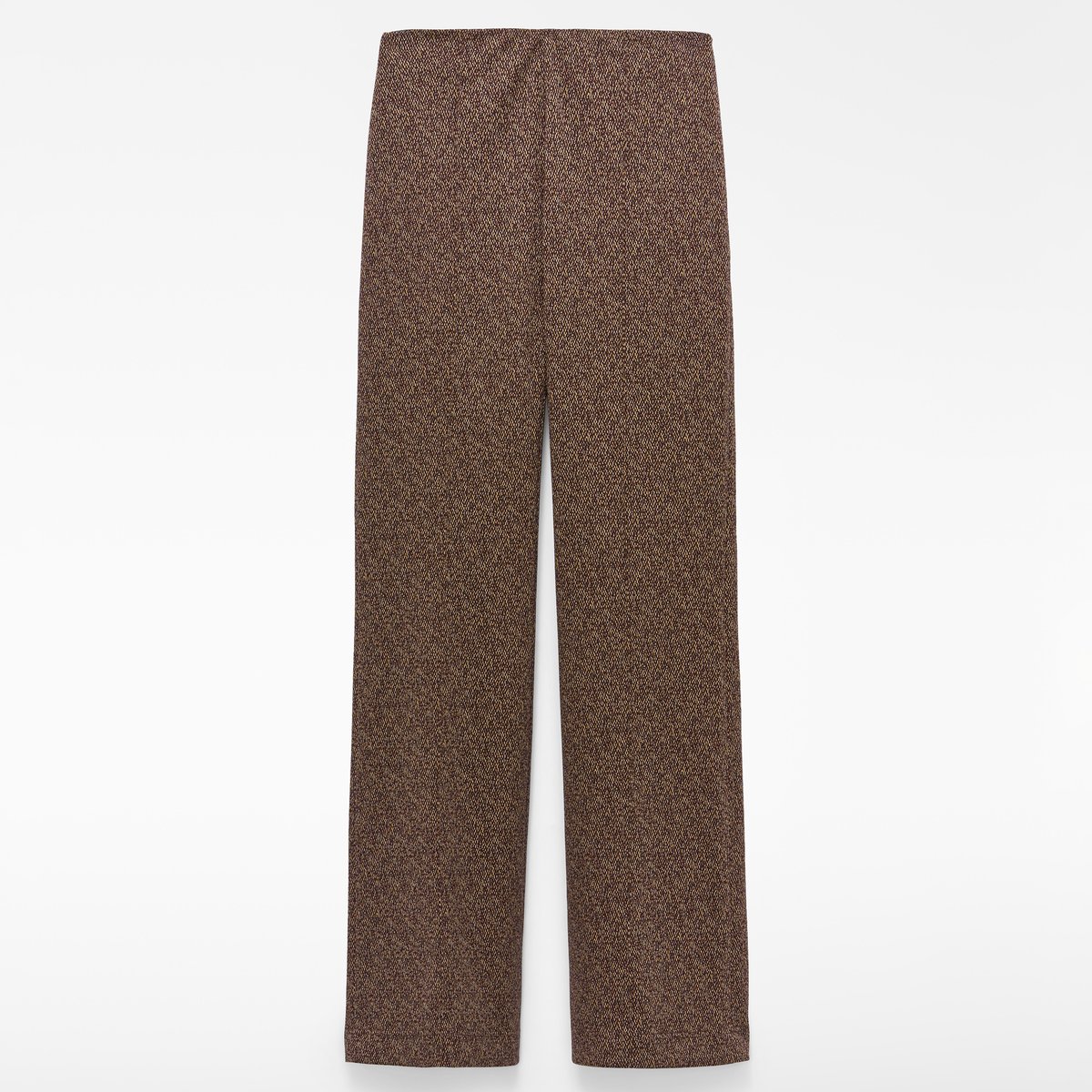 Pantalon flare en tissu chiné grenat/marron, ADOLFO DOMINGUEZ
