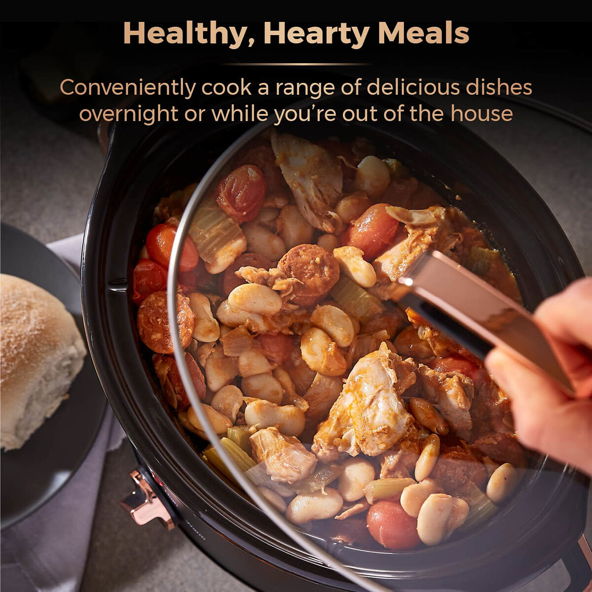 Infinity 3.5L Slow Cooker - T16018 black, TOWER