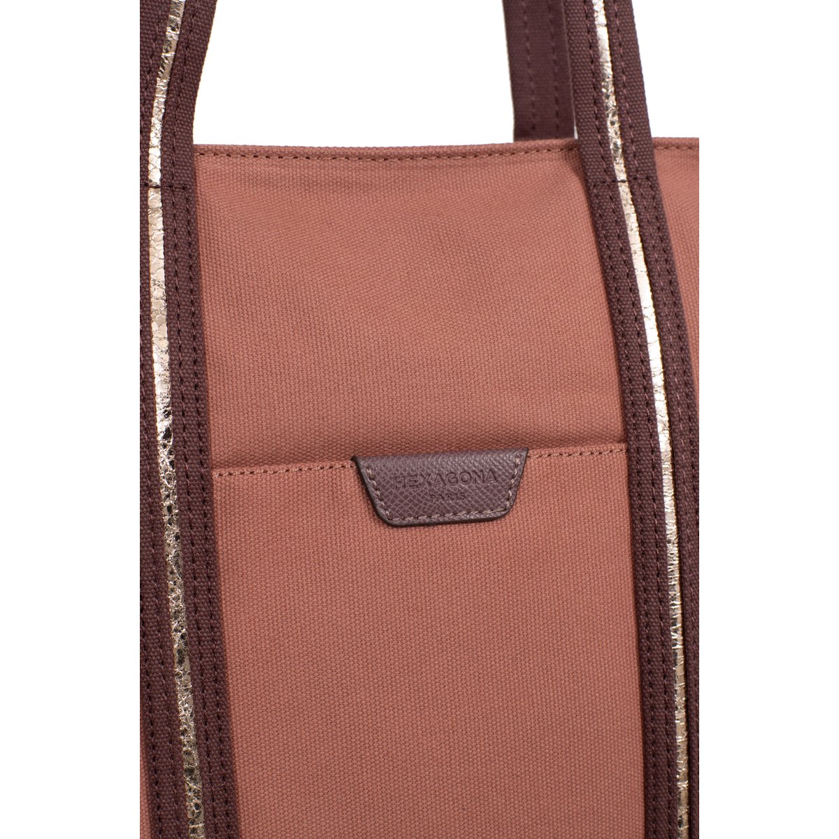 Sac cabas porté épaule KAYA vieux rose, HEXAGONA