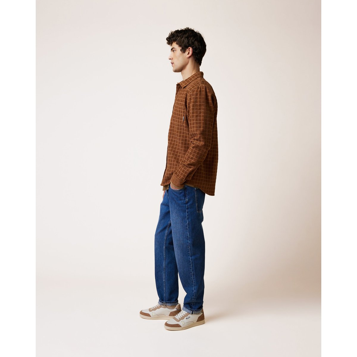 Chemise en velours camel, FAGUO