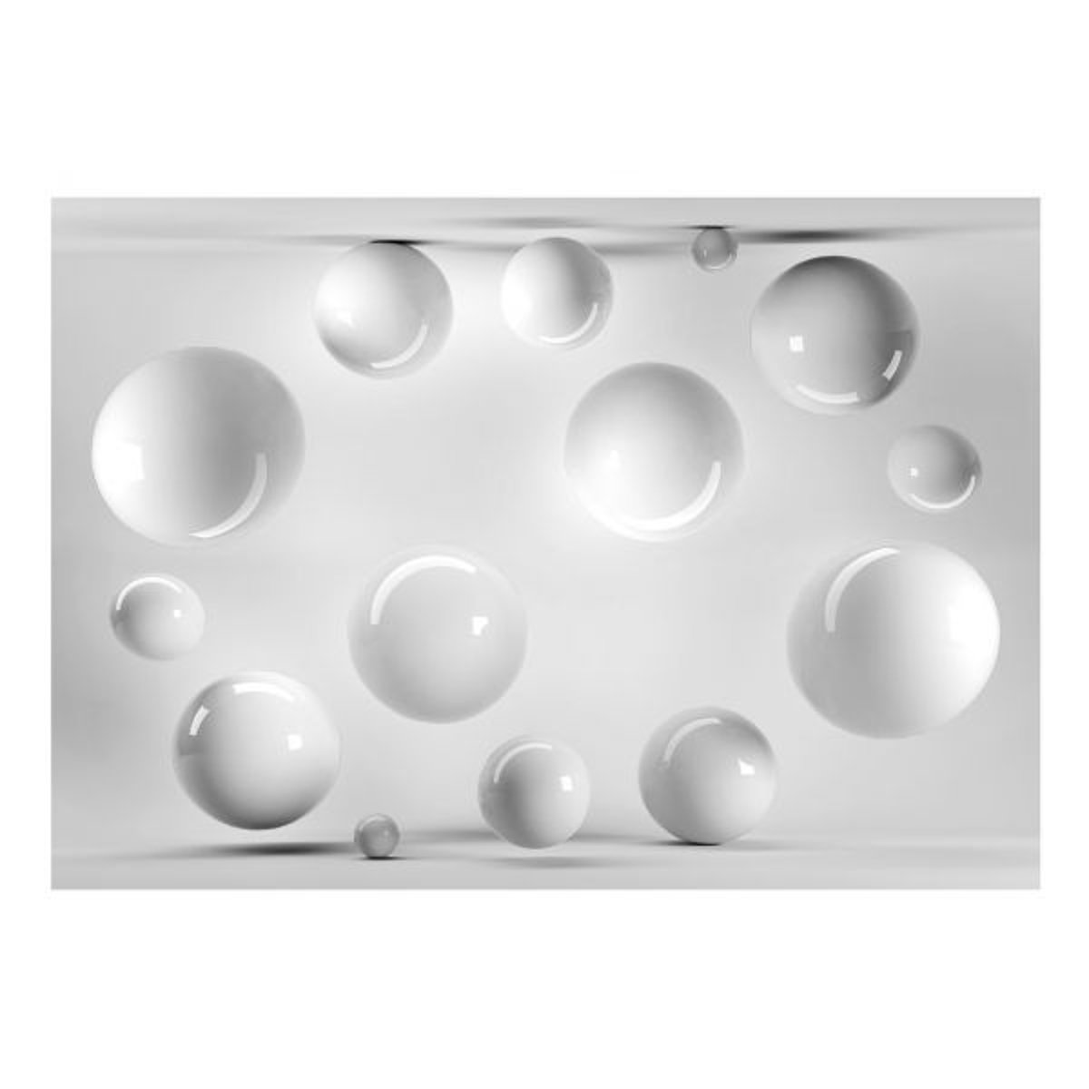 Papier peint intissé panoramique 3D et Perspective Balls noir, EDEN