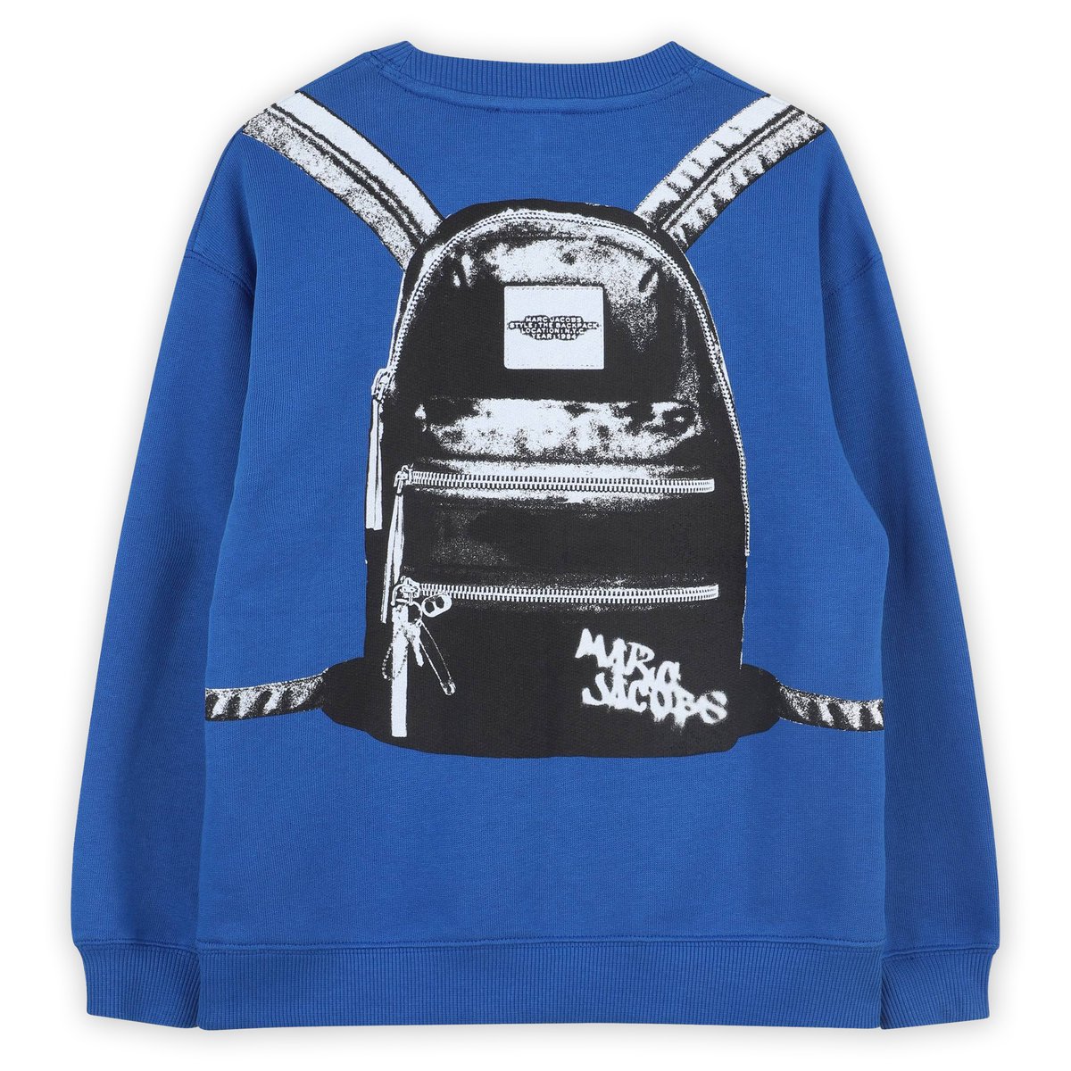 Sweat en polaire de coton bleu vif, MARC JACOBS