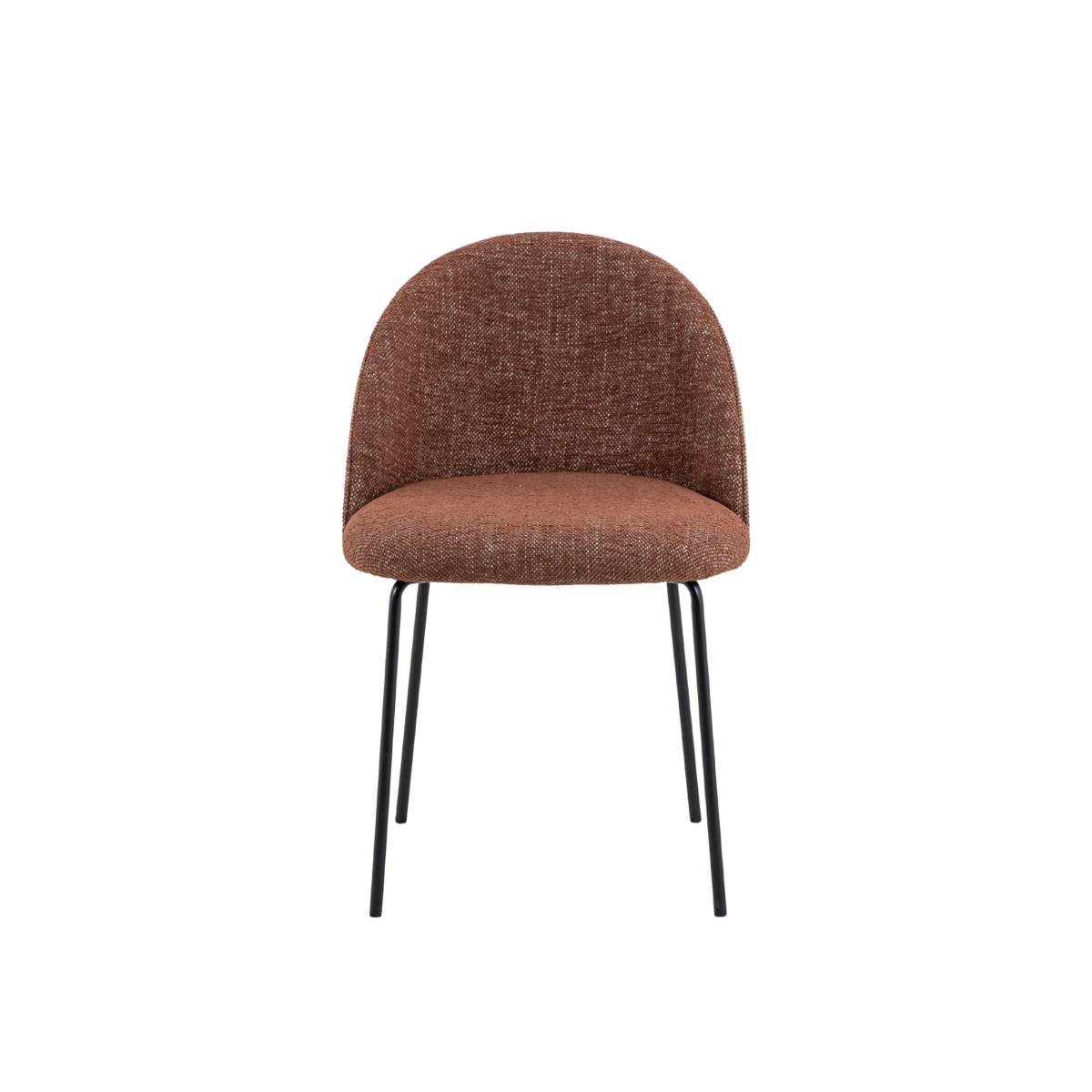 Lot de 2 chaises en tissu et bois NYSSA rouge, MADE IN MEUBLES 