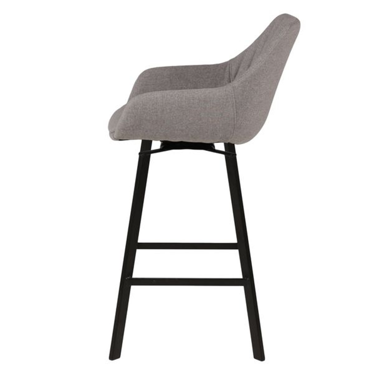 Chaise de bar pivotante marron gris clair, ZAGO