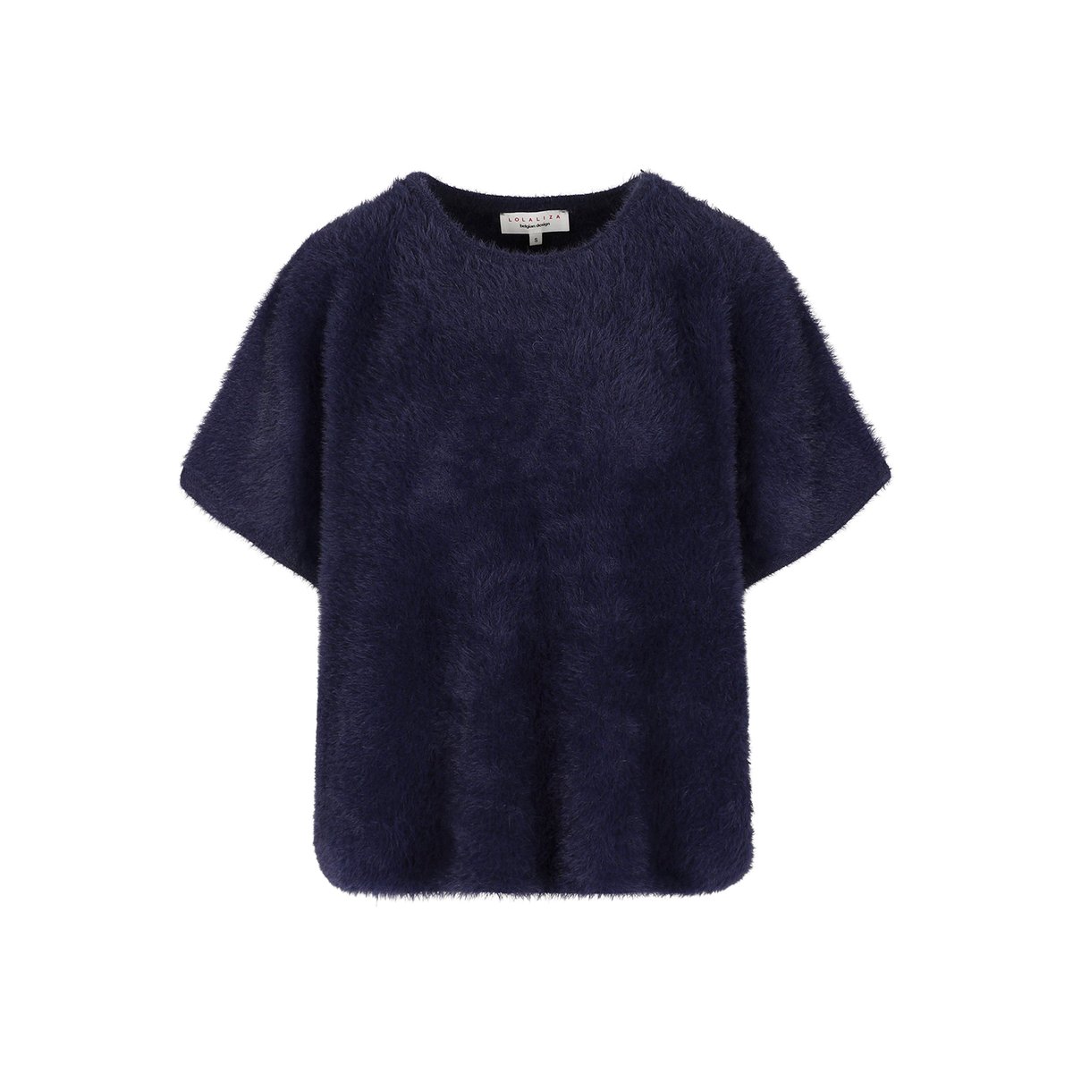Pull doux à manches chauve-souris bleu marine, LOLALIZA
