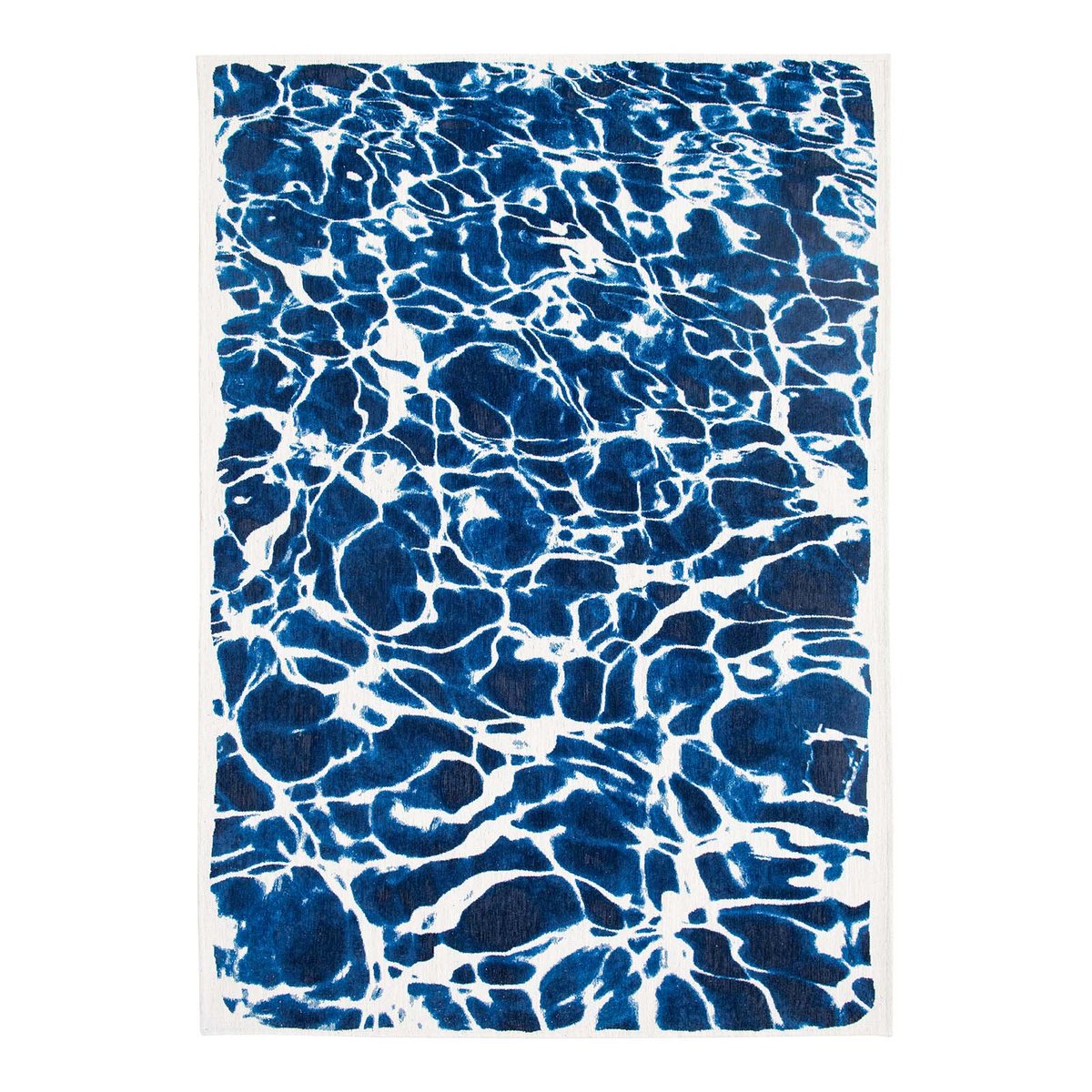 Tapis intérieur/extérieur tissé plat FOAM bleu, NOVATREND