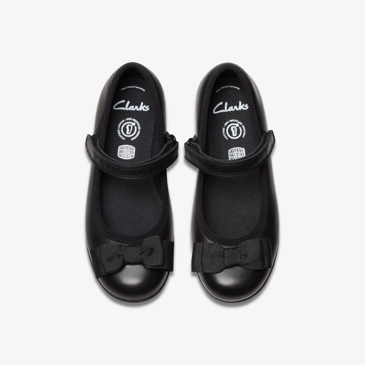 Ballerines Cuir Coupe Large SCALA TAP K noir, CLARKS
