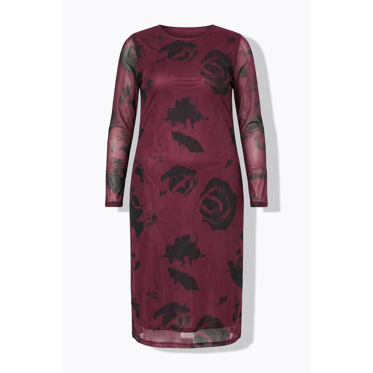Robe maxi en mesh à motif bordeaux rouge, STUDIO UNTOLD