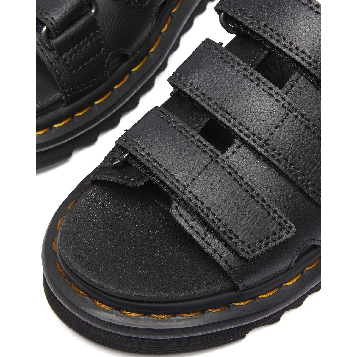 Mules Rain Slide in pelle Athena nero , DR. MARTENS