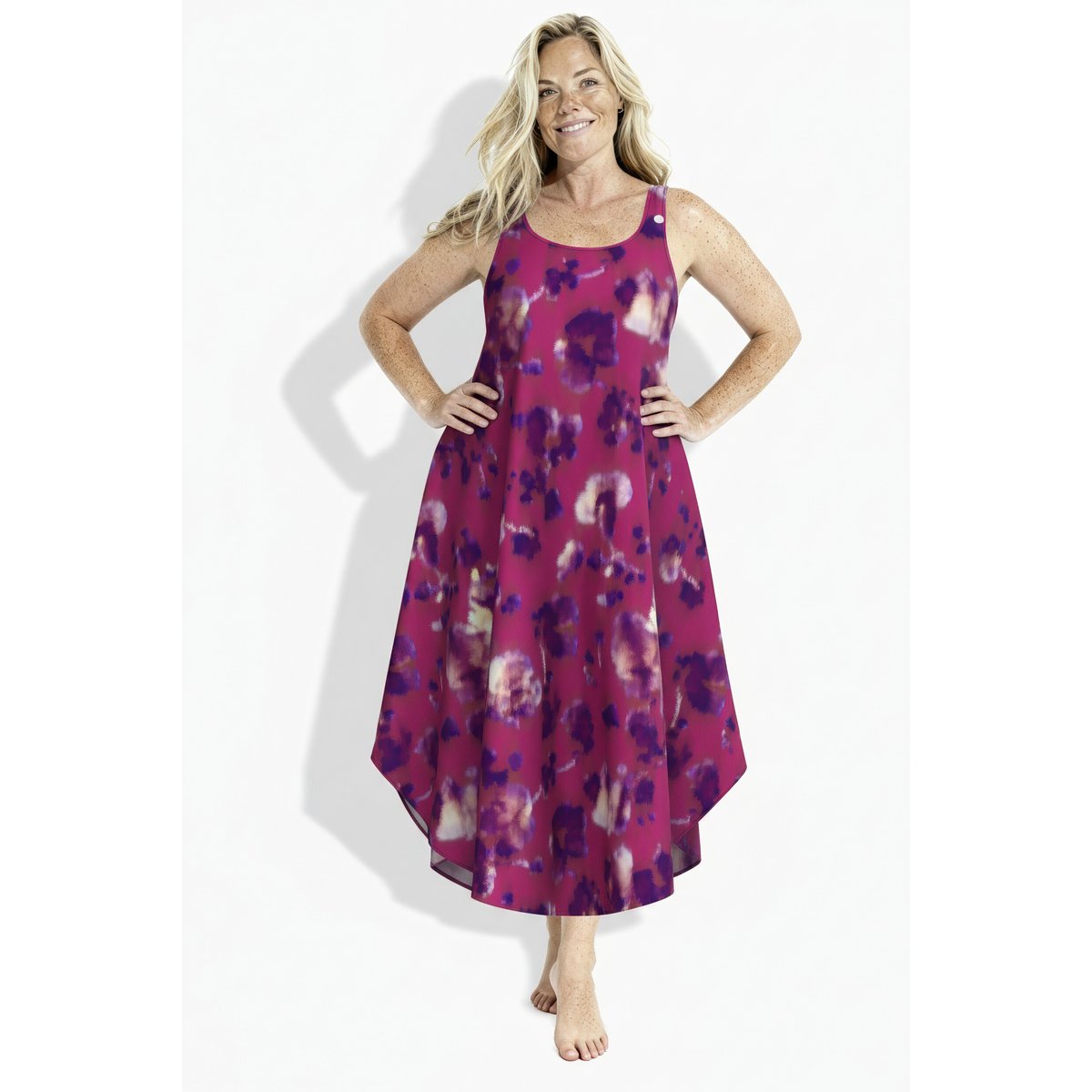 Robe midi sans manches bruyère clair, ULLA POPKEN