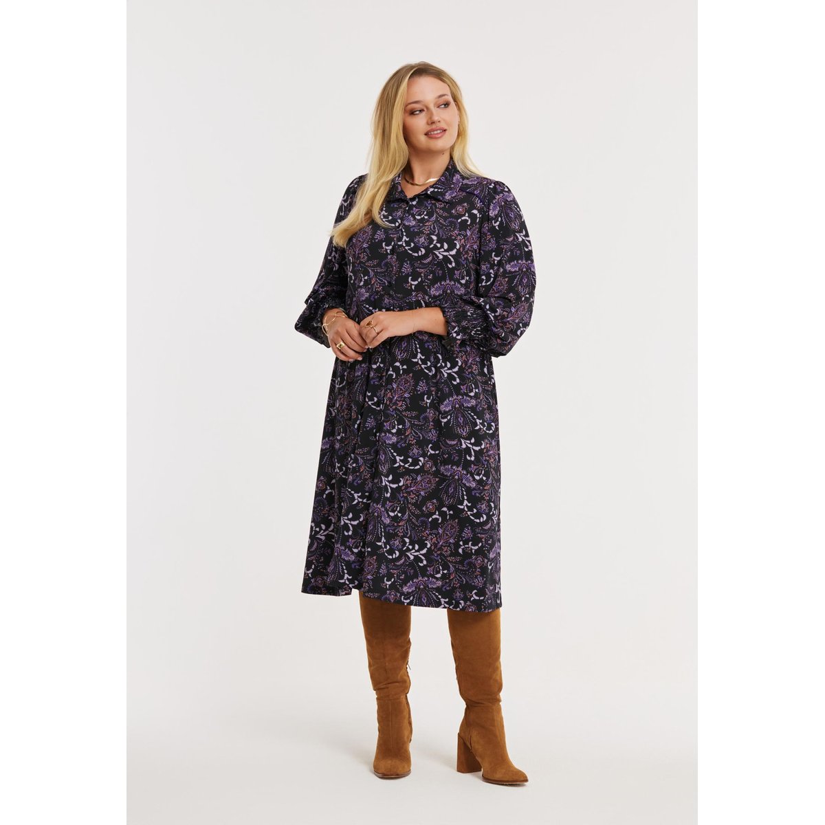 Robe imprimée violet, YOEK