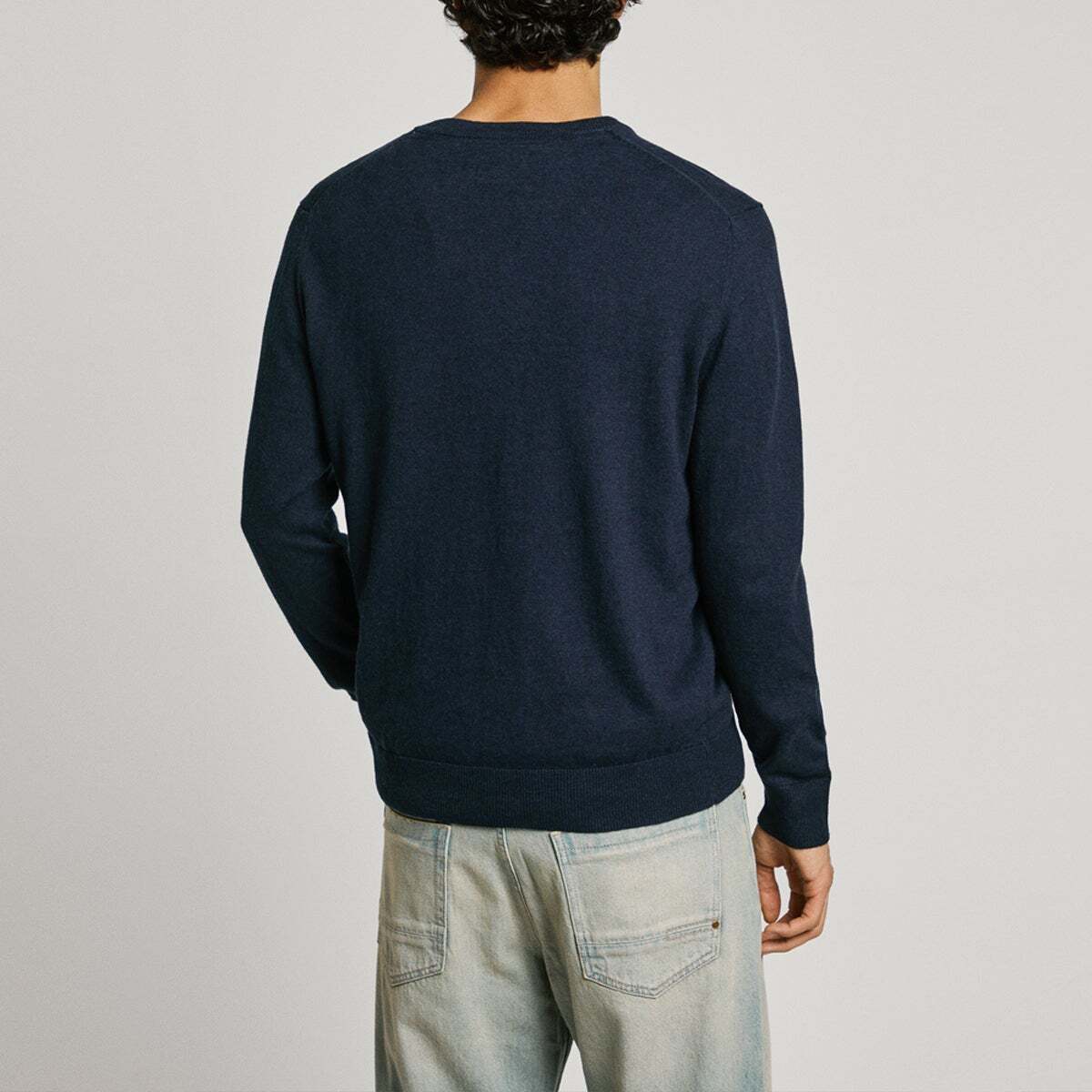 Pull Col V Coupe Regular bleu dulwich, PEPE JEANS