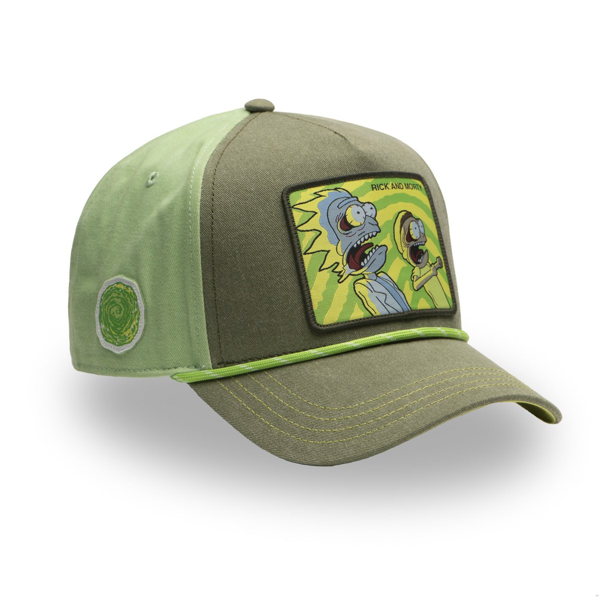 Casquette baseball Rick & Morty vert clair/kaki, CAPSLAB