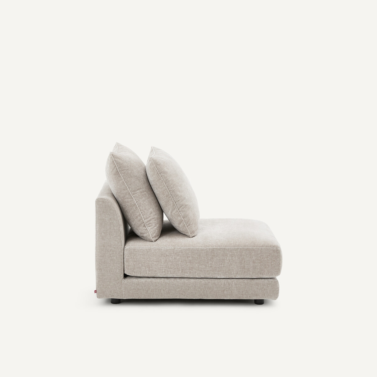 Chauffeuse modulable en velours chenille, TIBERIO gris clair, AM.PM