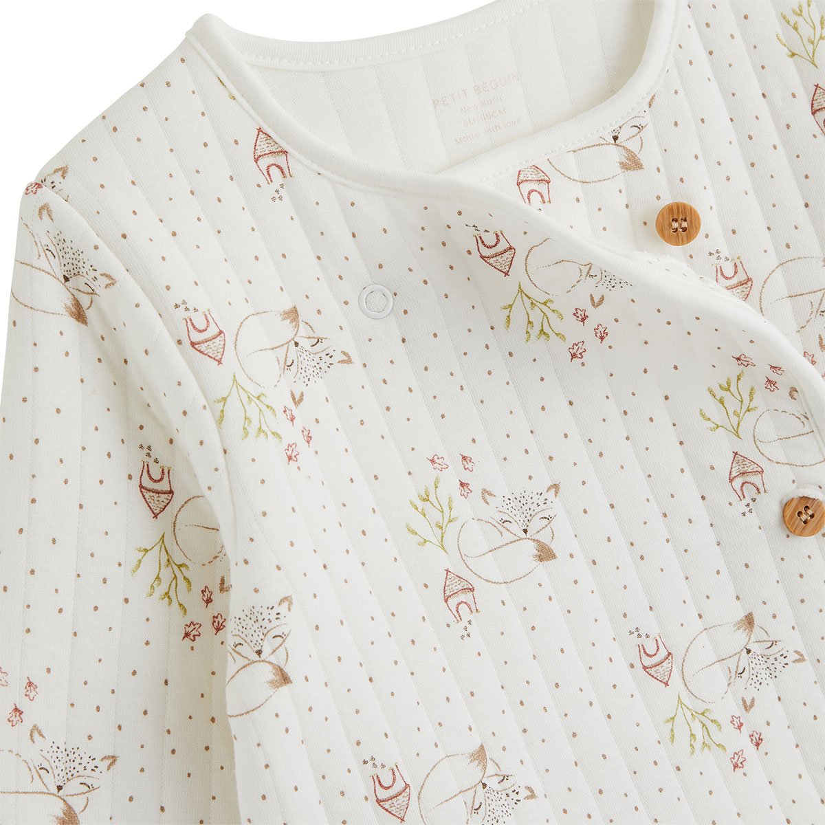 Veste bébé en molleton Doucette ecru, PETIT BEGUIN