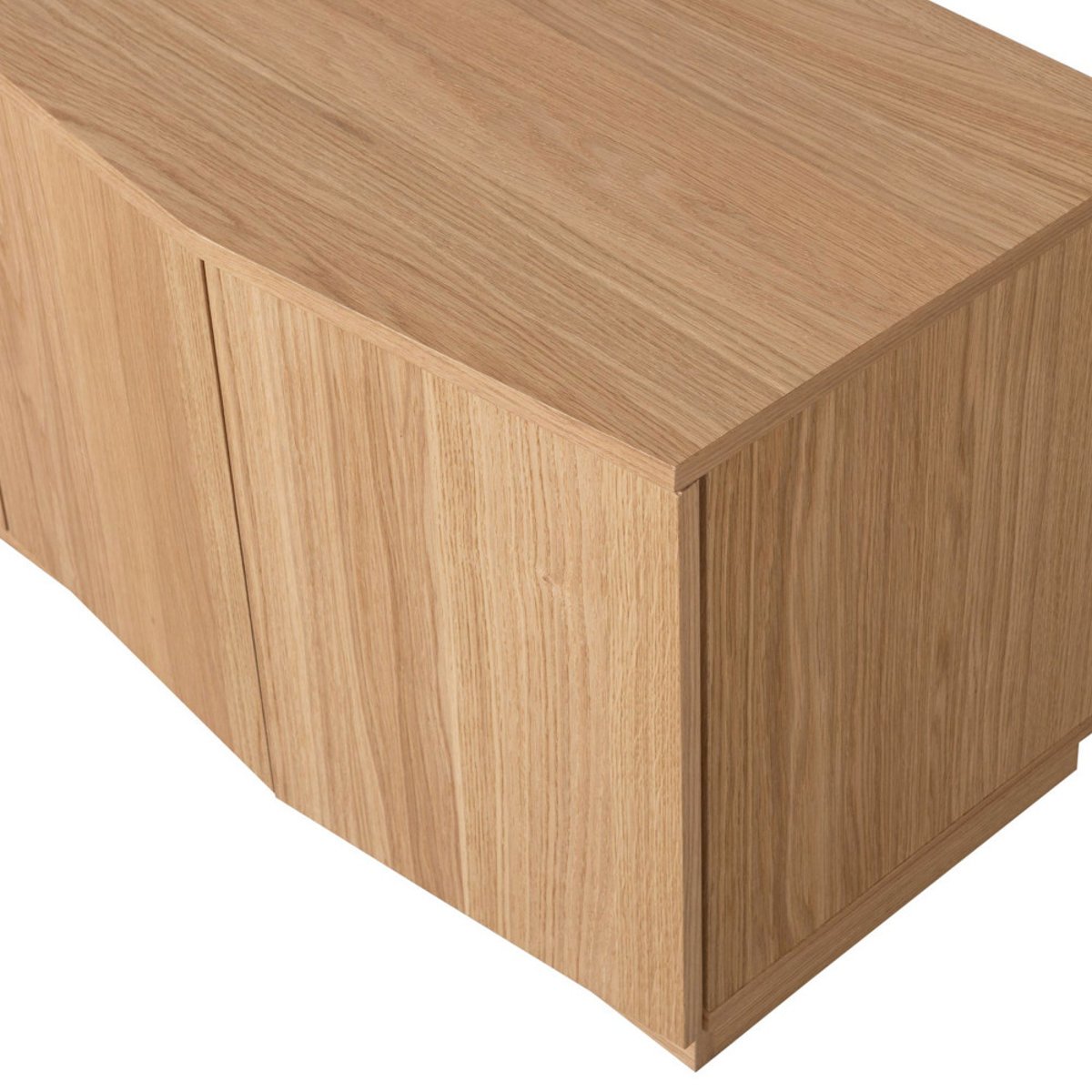 Meuble TV 4 portes en bois L133cm - Zuma bois clair, WOOOD