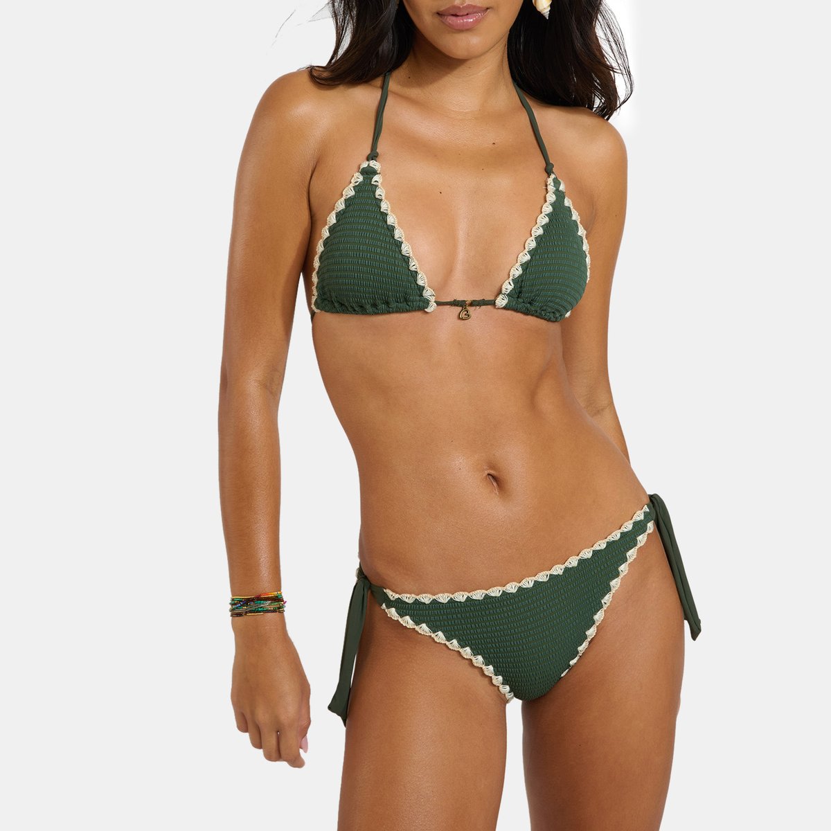 Bas de maillot culotte nouée DIMKA - DAKOTA kaki, BANANA MOON
