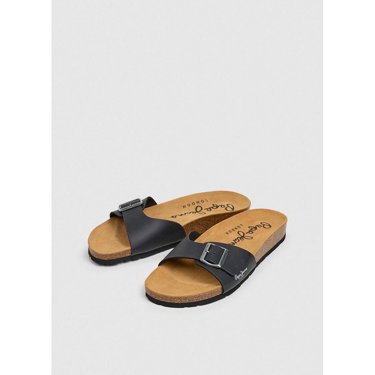 Chinelos com tira simples Bio Single Kansas preto , PEPE JEANS