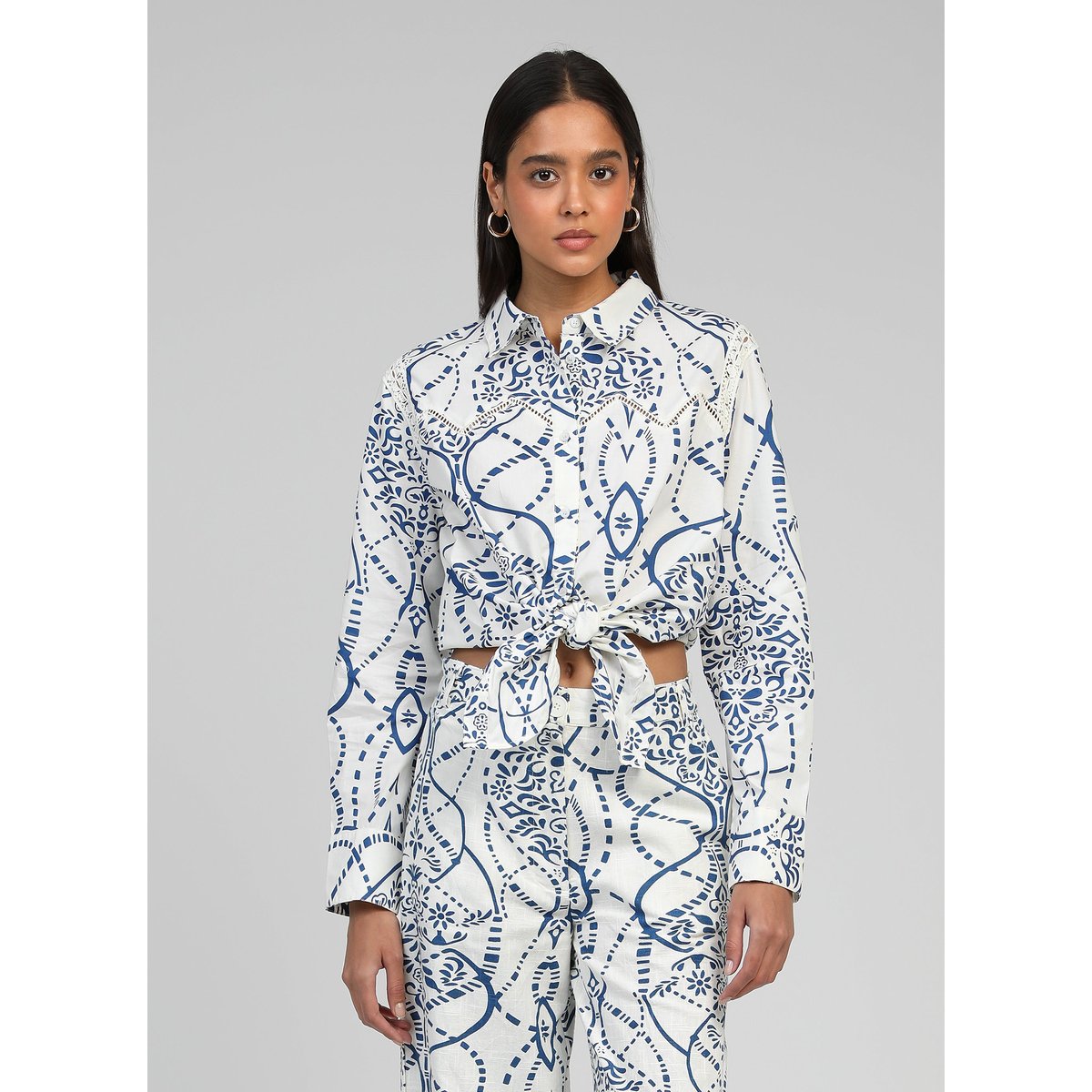 Chemise SERVILOU cilou indigo, AN'GE