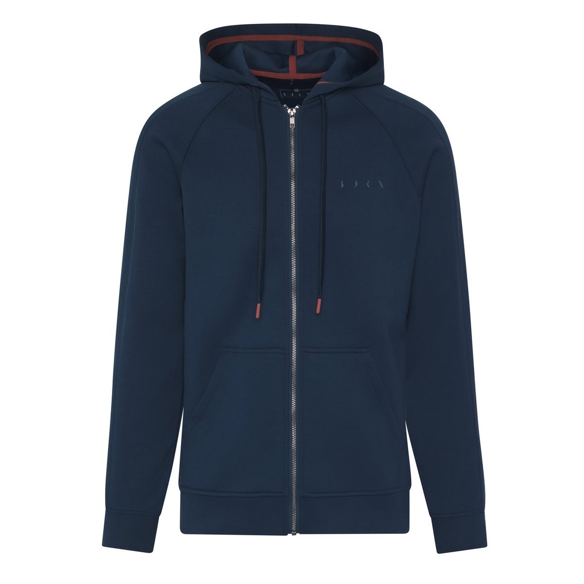 Sweat de sport homme Nam À capuche avec fermeture éclair bleu marine profond, BORN