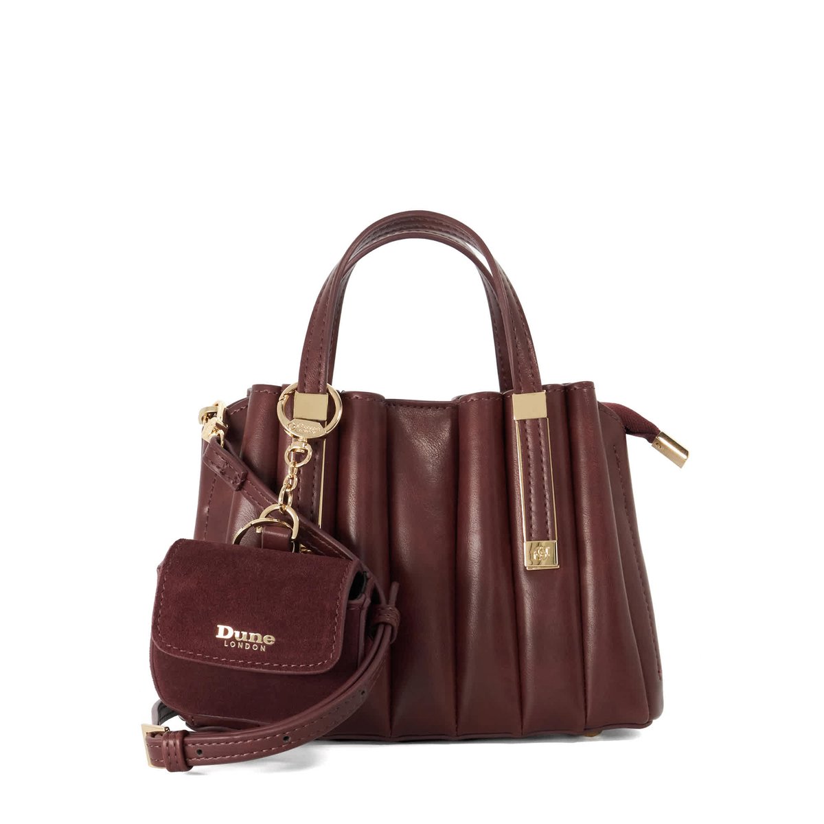 Mini sac fourre-tout plissé avec porte-monnaie - DINKYDOLLY burgundy-synthetic, DUNE LONDON