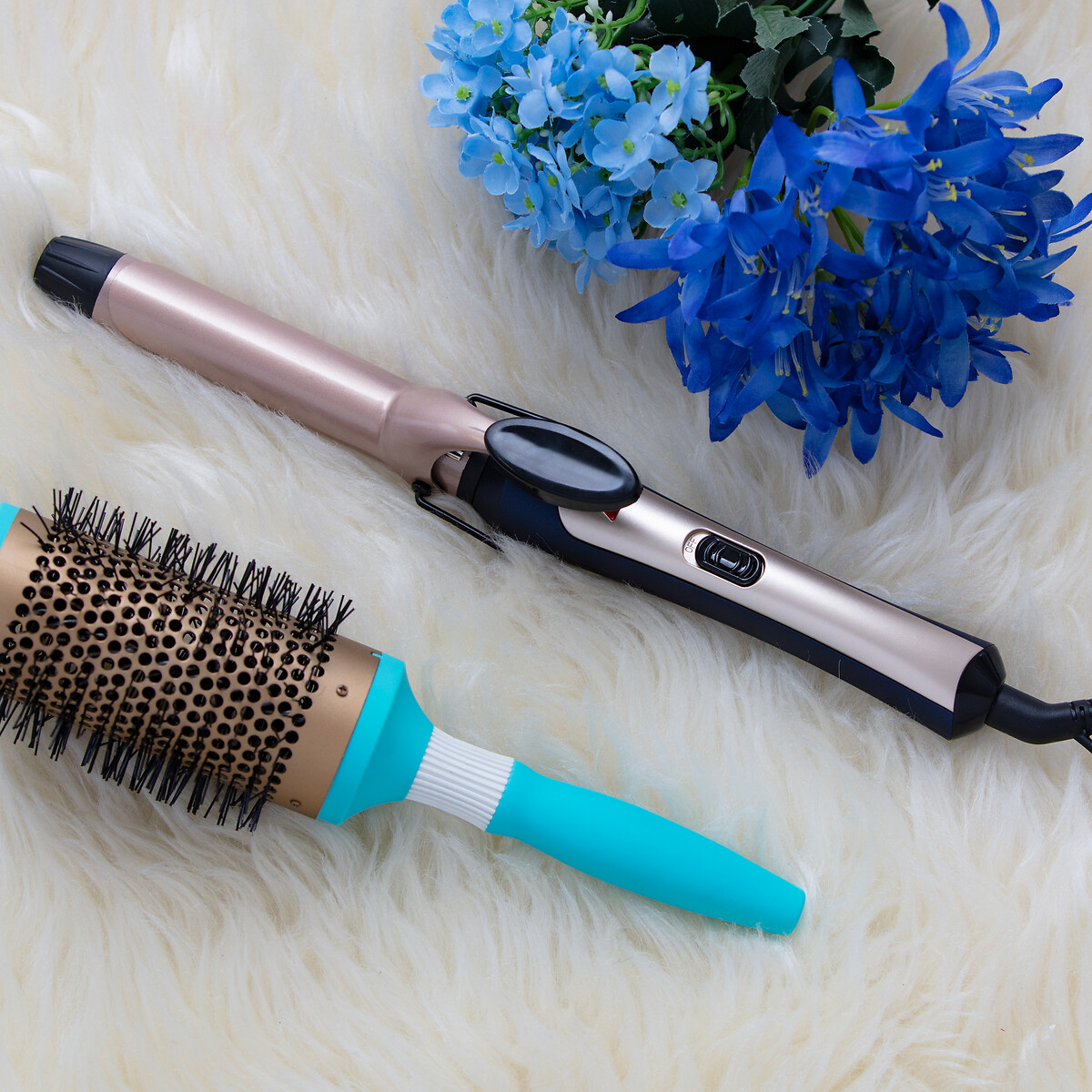 Twilight 25mm Hair Curling Tong with Keratin Protech - C81060BC blue, CARMEN