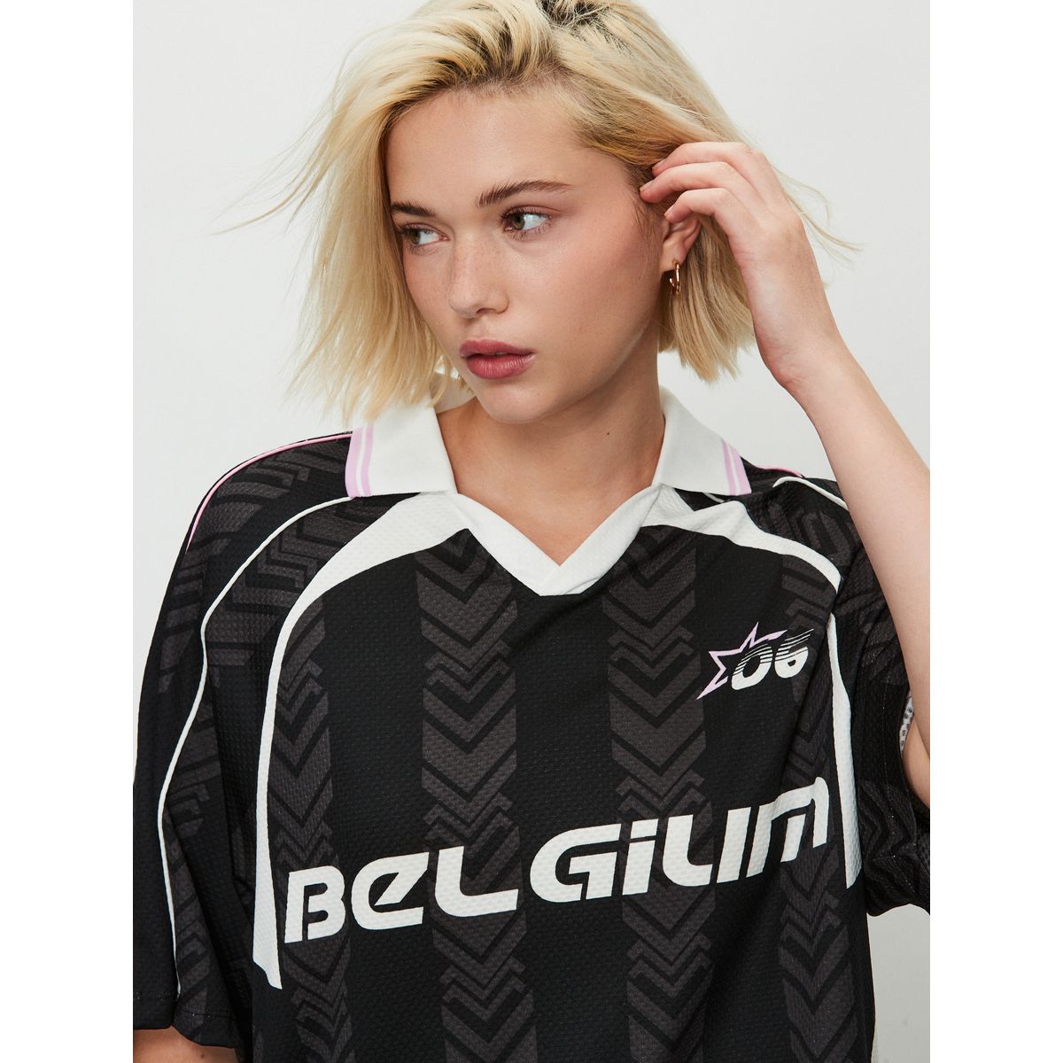T-shirt de football rétro noir/blanc, NEXT