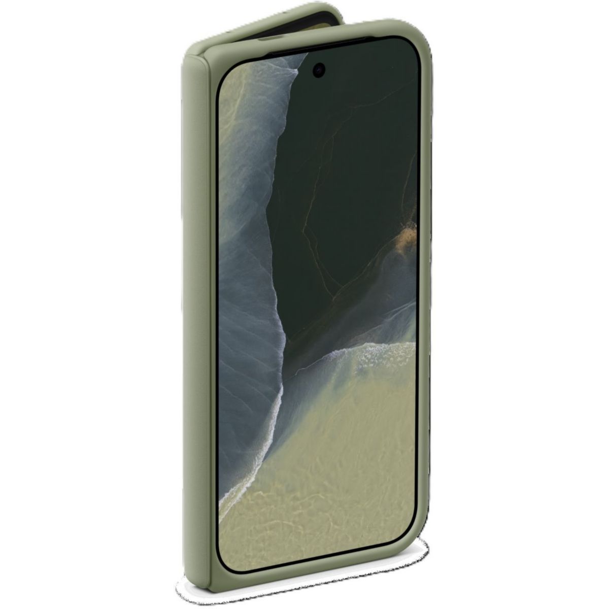 Coque Pixel 11 Pro Fold Olive couleur unique, GOOGLE