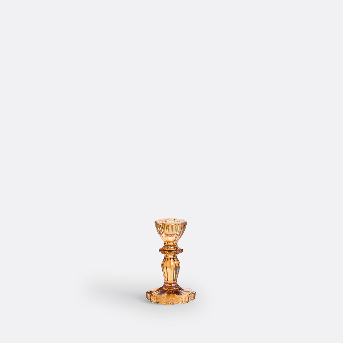 Kandelaar in glas H10,3 cm, Carsa amber, LA REDOUTE INTERIEURS