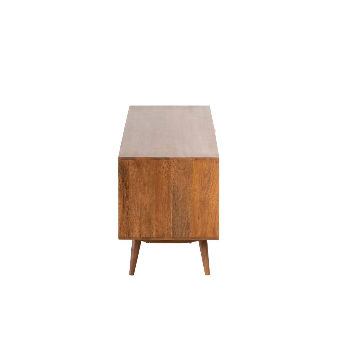 Meuble TV en bois de manguier CHARLINE bois foncé, MADE IN MEUBLES