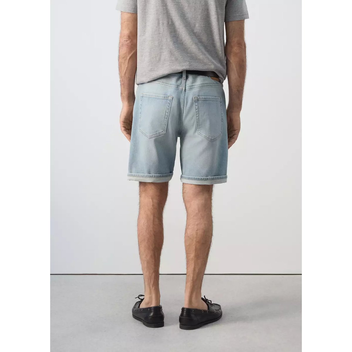 Bermuda en jean slim fit bleu clair, MANGO MAN