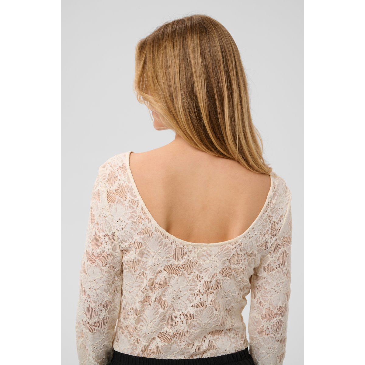 T-shirt à manches longues beige pistachio shell, SOAKED IN LUXURY