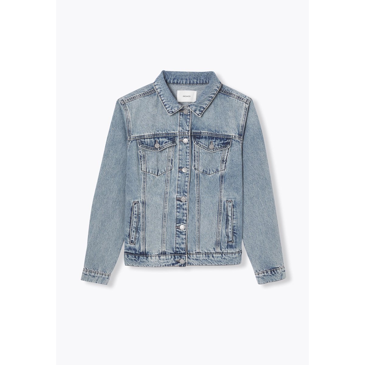 Veste en jean délavé jean moyen, PROMOD