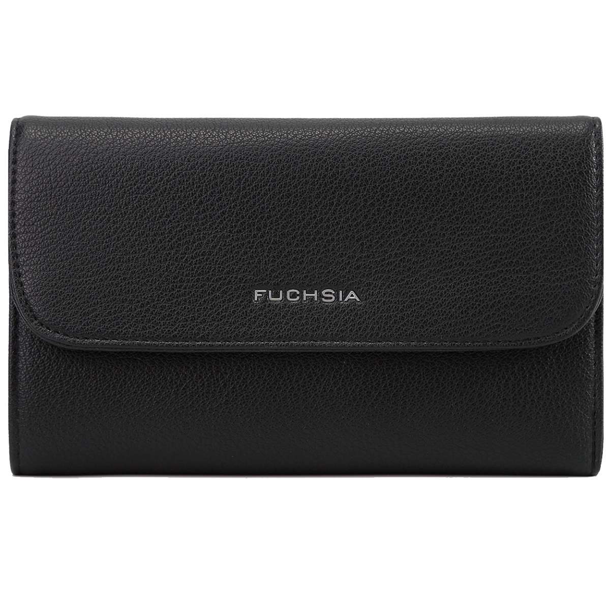 Portefeuille noir, FUCHSIA