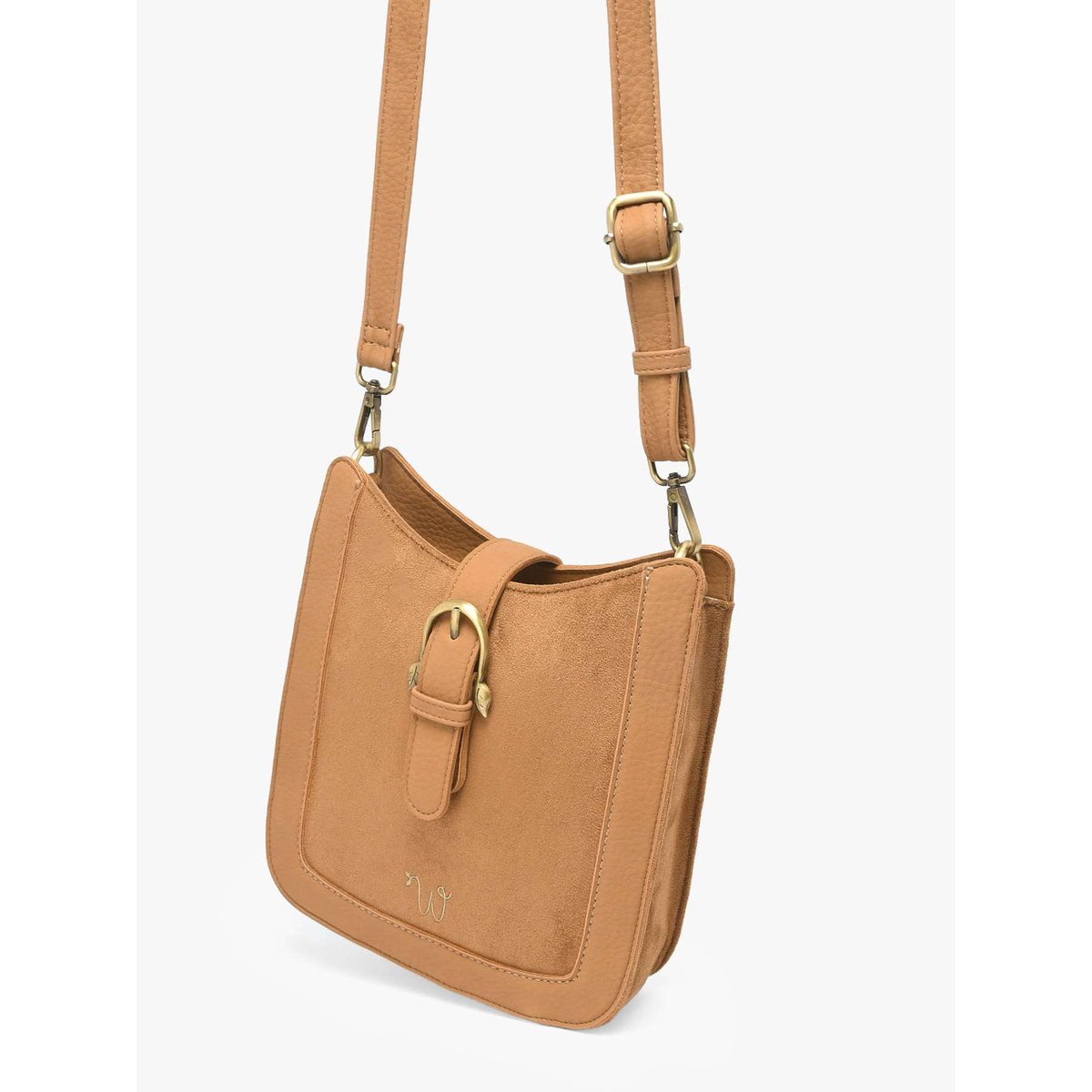 Sac bandoulière Ellebore camel, WOOMEN