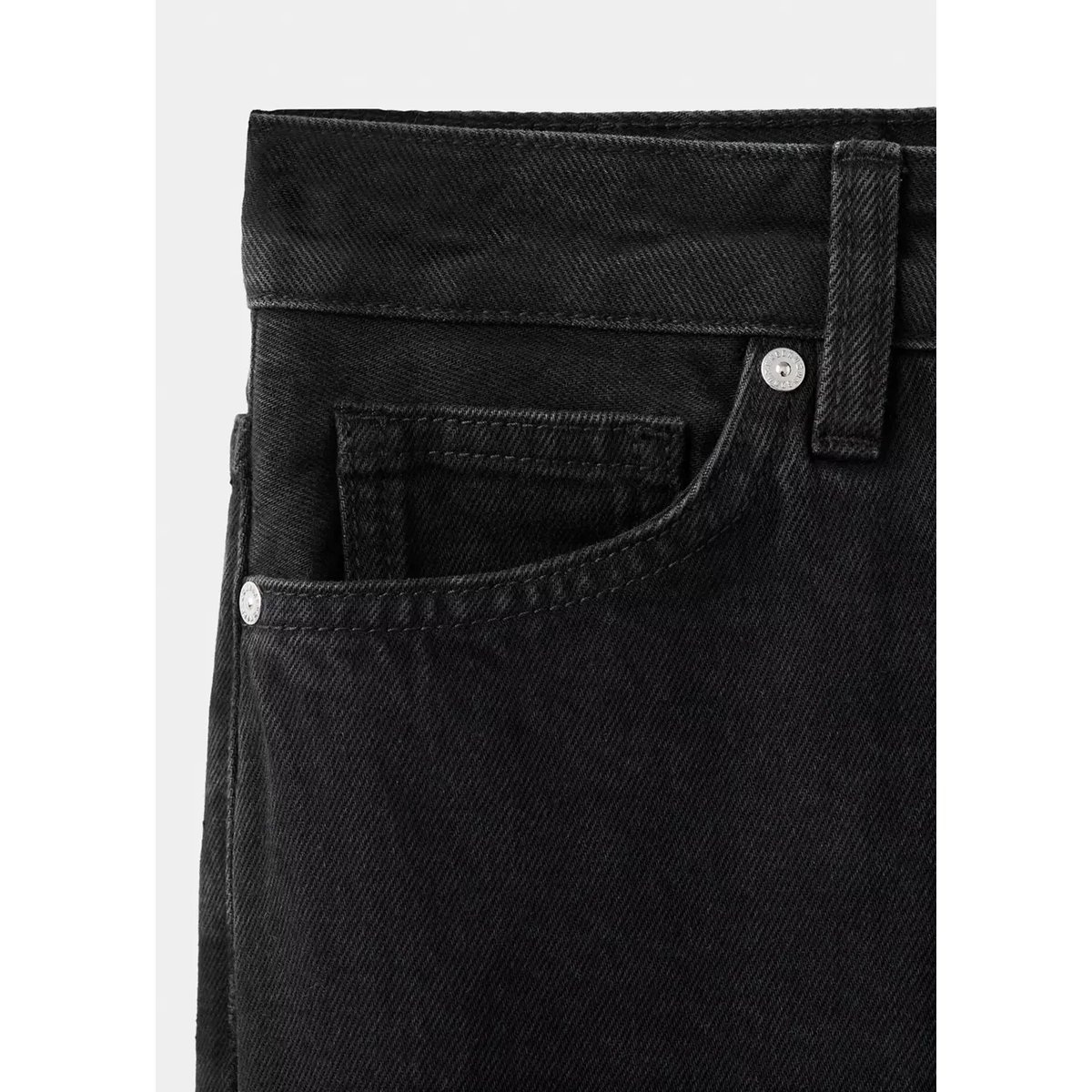 Jean Mom2000 mom taille haute black denim, MANGO