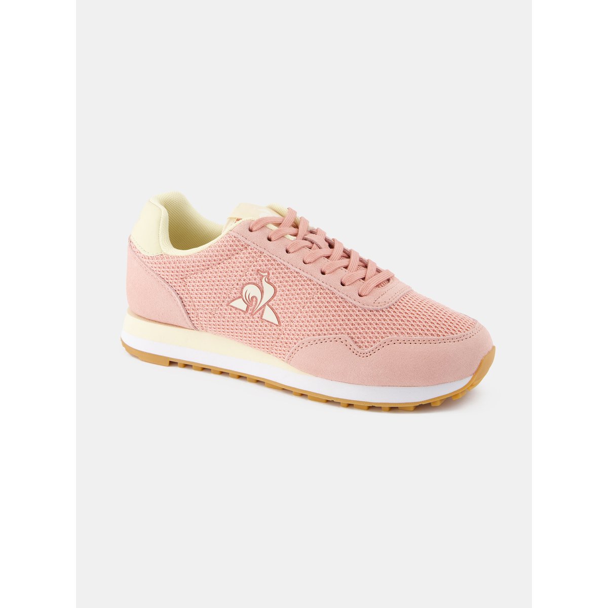 Sneakers rétro-running avec détail suede Astra peach beige, LE COQ SPORTIF