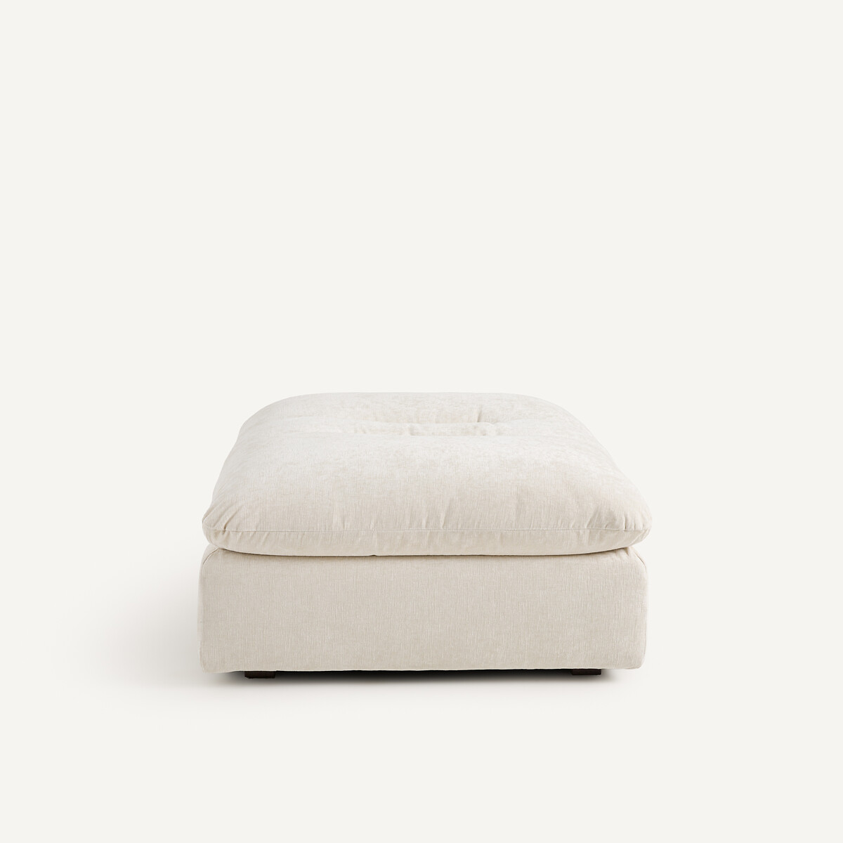 Repose-pieds modulable velours chenille, Giuliano blanc, AM.PM