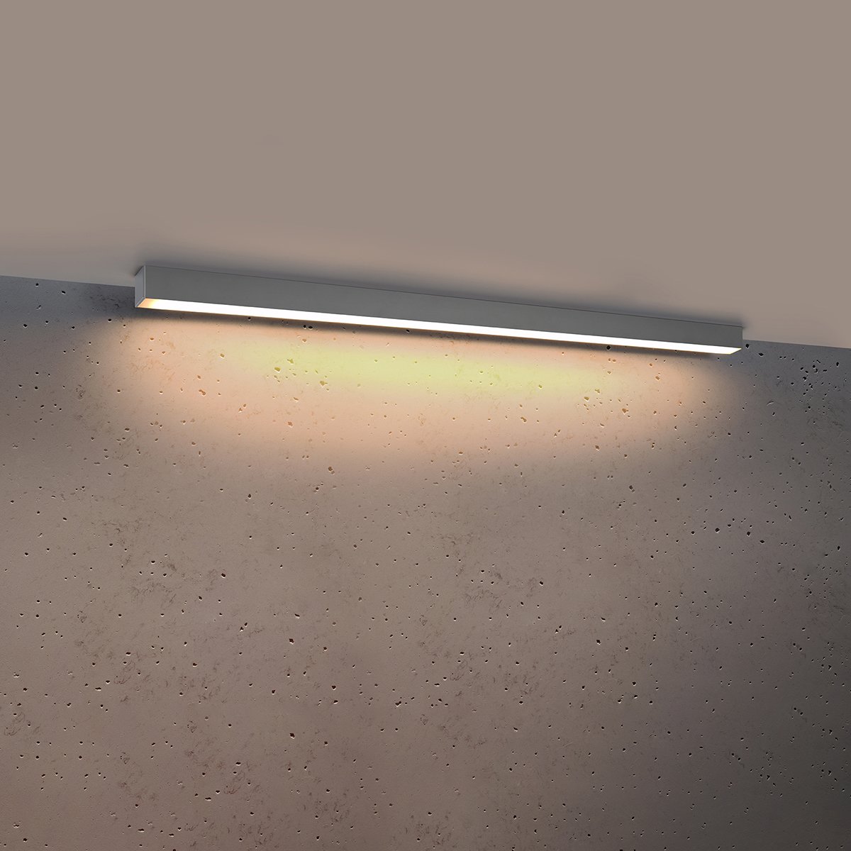 Plafonnier Aluminium Gris LED 1 Pinne gris, EDEN