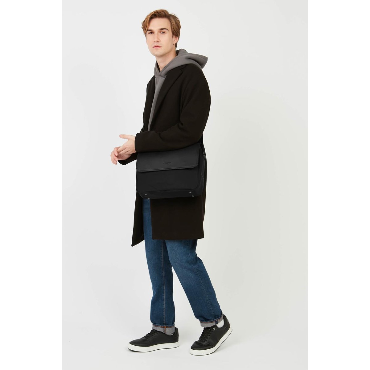Sac messenger BASIC SPORT MEN'S noir, LANCASTER