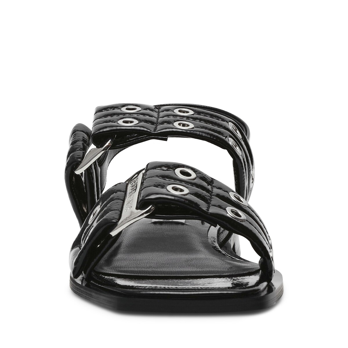 Saria-E Square-Toed Sandals black patent, STEVE MADDEN