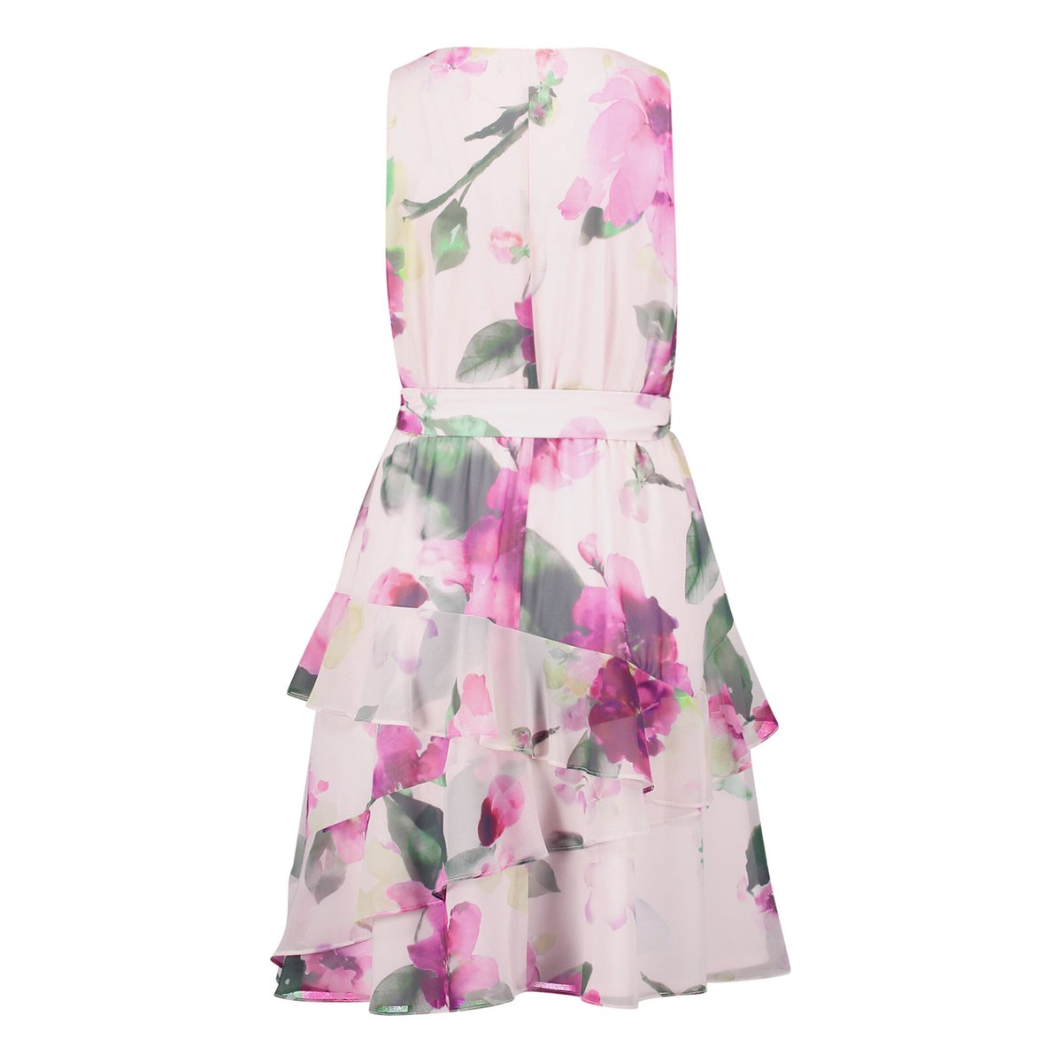 Robe de cocktail à volant rosé/dark pink, VERA MONT
