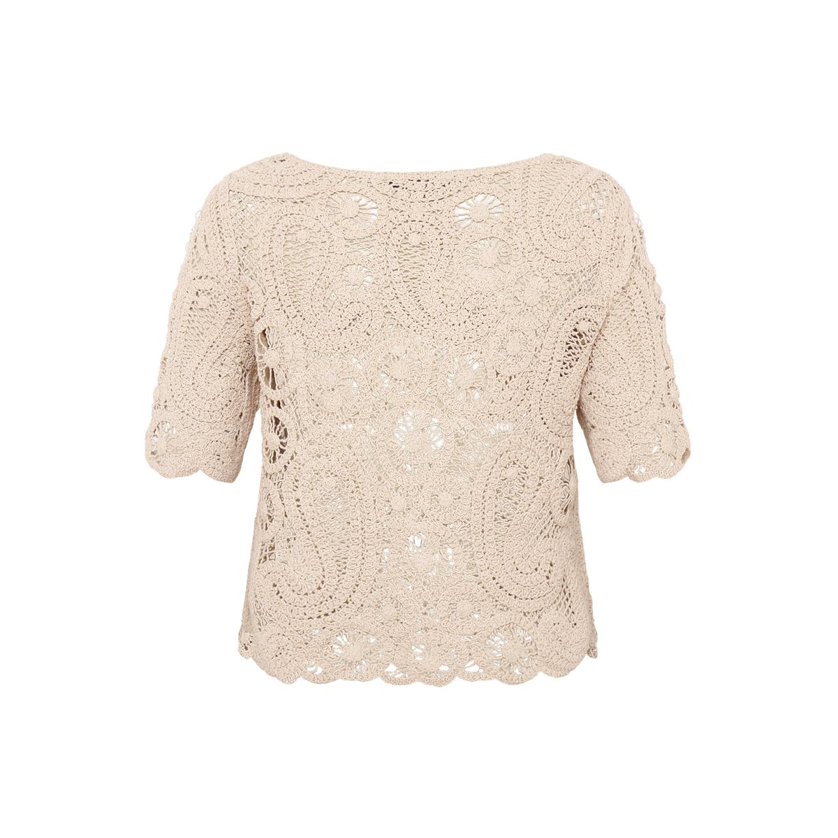 Pull-over en maille ajourée à encolure bateau pastel sand, BETTY BARCLAY
