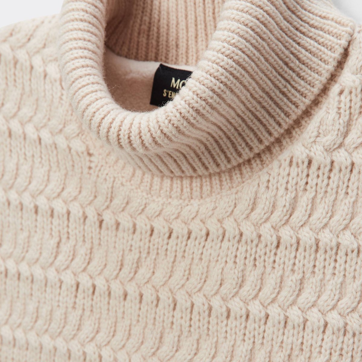 Plastron en maille naturel, MONOPRIX
