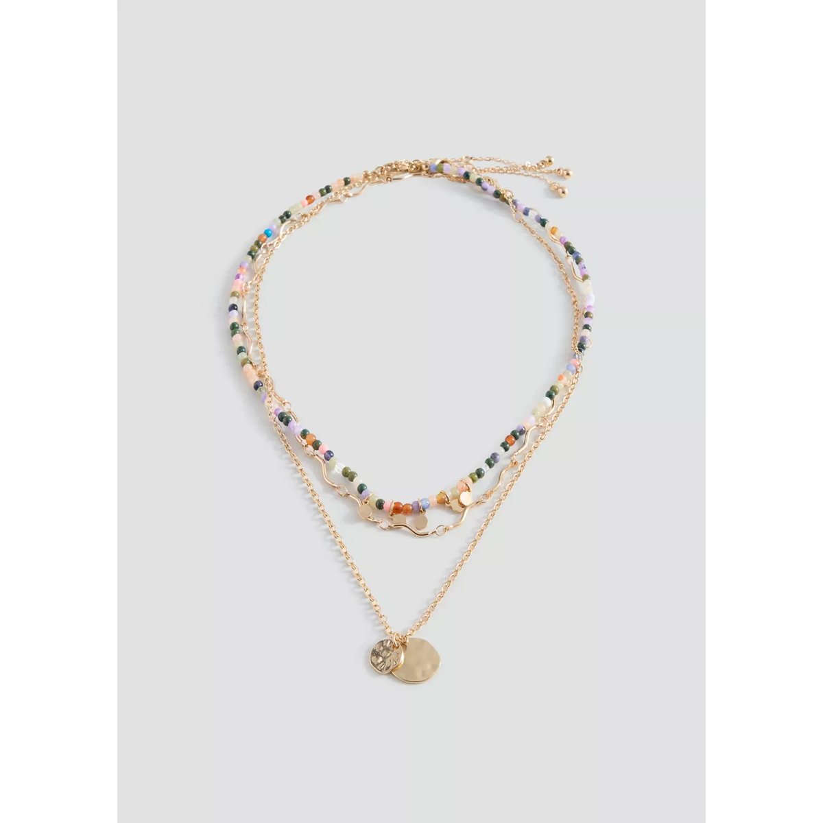 Lot 3 colliers combinés or, MANGO TEEN