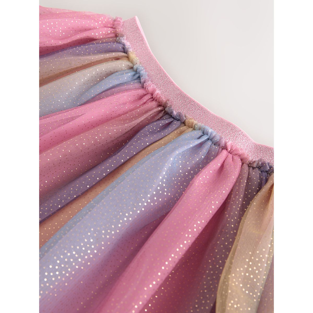 Jupe en mesh à enfiler paillettes multicolores arc-en-ciel, NEXT