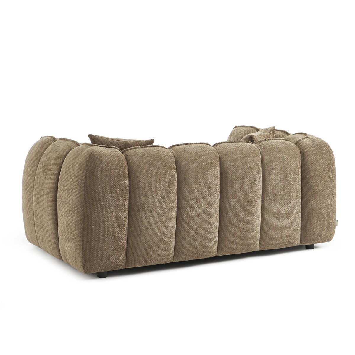 Canapé droit 2 places en tissu MATILDA marron, SORELH