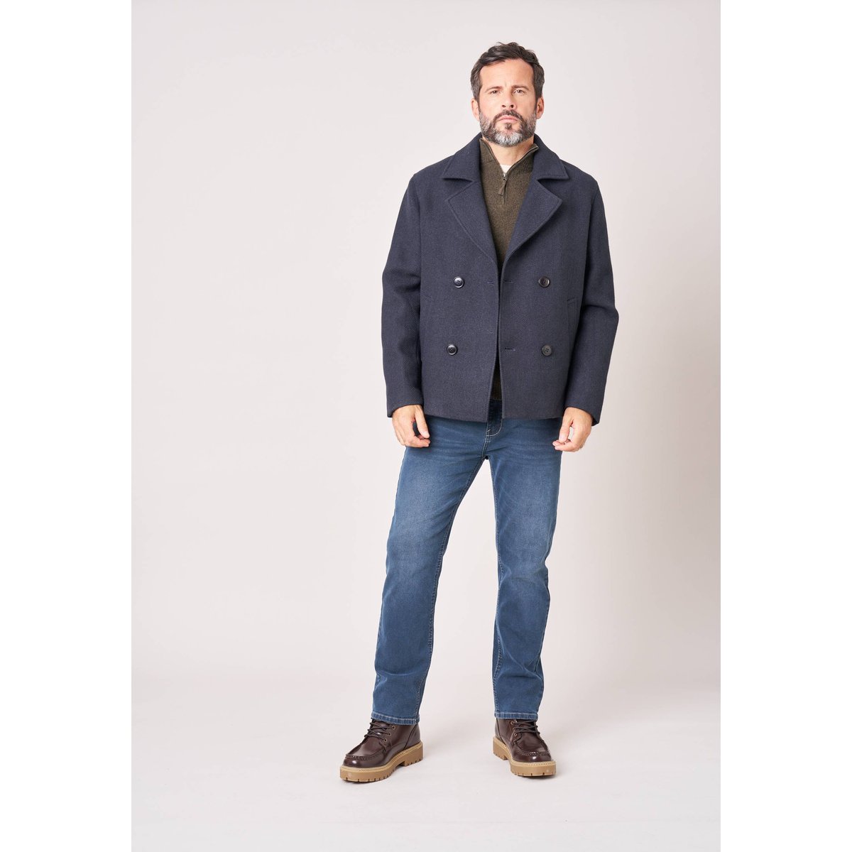 Manteau regular homme MAYRON marine, DEELUXE