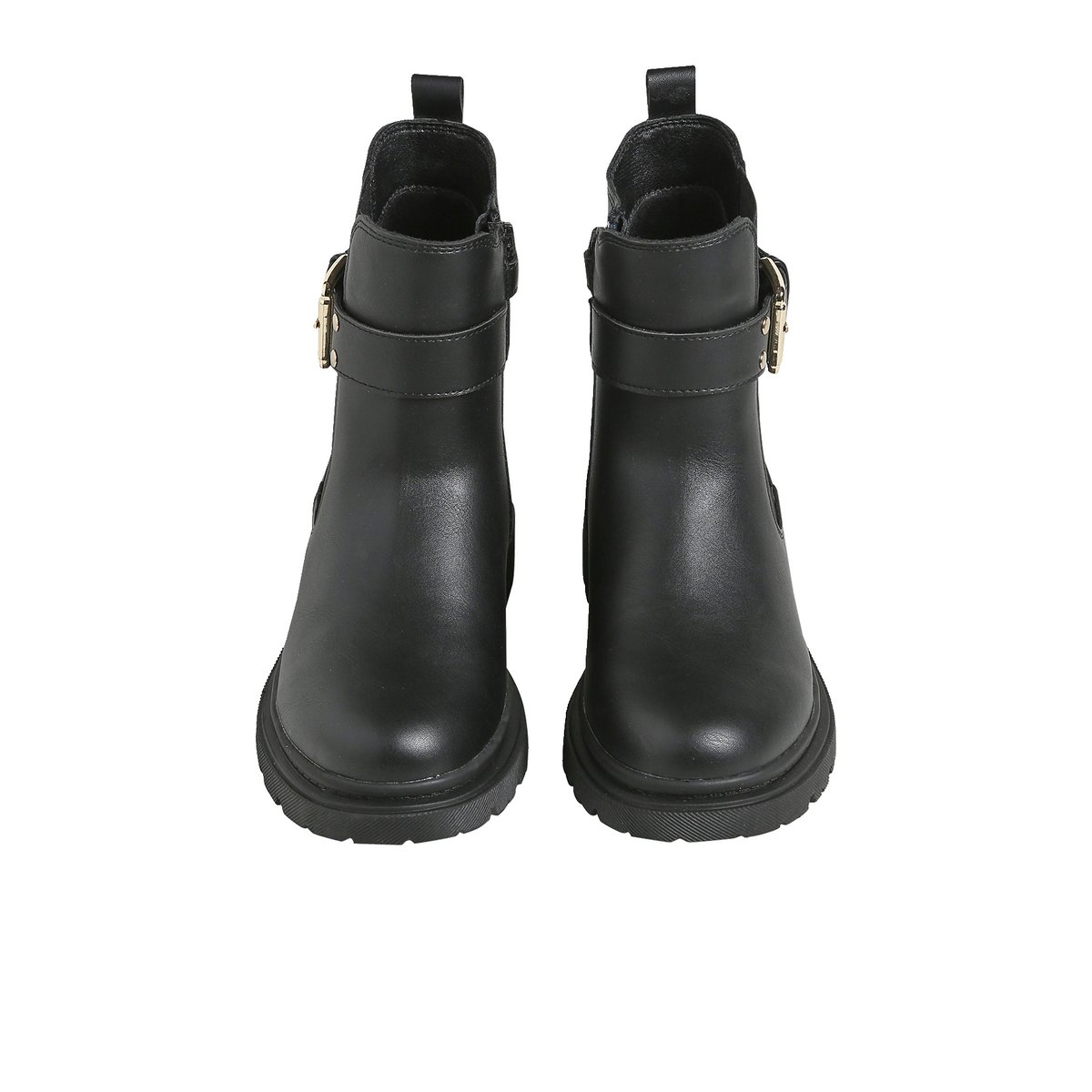 Boots zippées synthétique noir, VERTBAUDET